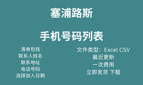 塞浦路斯手机号码列表