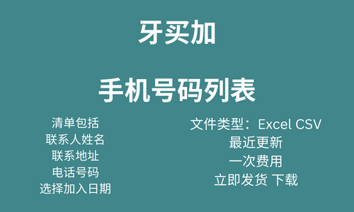 牙买加手机号码列表