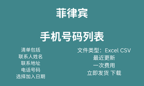 菲律宾手机号码列表